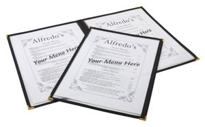 American Style Clear Menu Holder - 2 Page - MHAM4 - 3