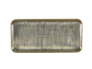 Terra Porcelain Matt Grey Narrow Rectangular Platter 36 x 16.5cm (Pack of 3) - NR-PMG36 - 1
