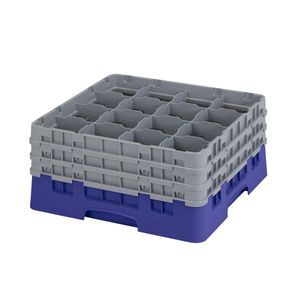 Cambro H196mm Navy 16 Compartment Camrack - 1