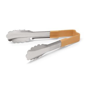 Vollrath Tan One-piece Kool-Touch Utility Grip Tong 152mm - 1