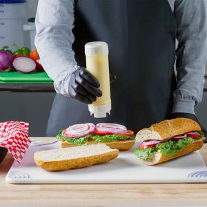 San Jamar Ez-Kleen® 12oz Sauce Bottle with Blue Valve - 3