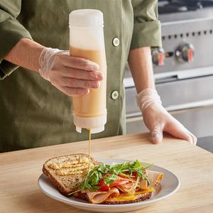 San Jamar Ez-Kleen® 24oz Sauce Bottle with Yellow Valve - 1
