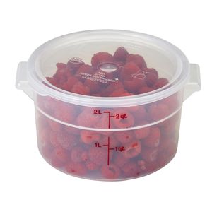 Cambro 1.9L Polypropylene Translucent Round - 3