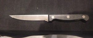 Steak Knife Black Poly Handle (Dozen) - STK-BLK - 3