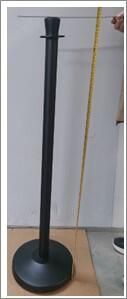 Genware Black Barrier Post (Pack of 2) - BP-RPEBK - 3