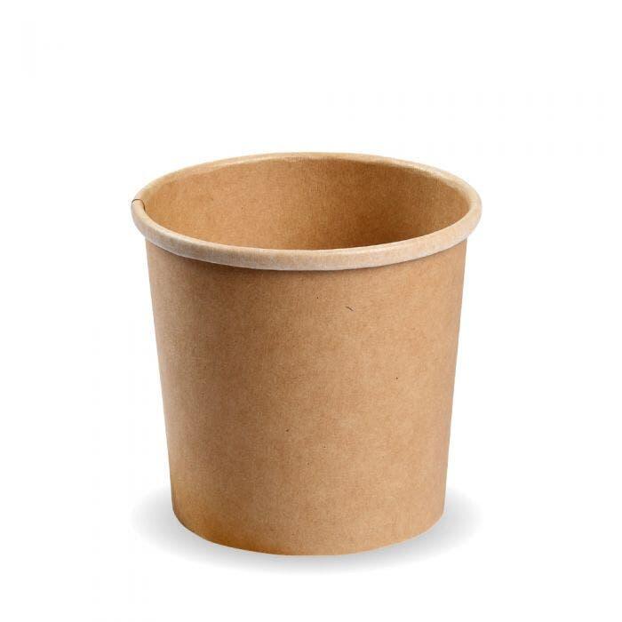 BioPak 12oz Kraft BioBowls/Soup Containers With PLA Coating (Pack of ...