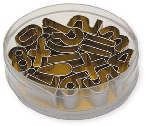 Box Of 16 Stainless Steel Cutters Numbers And Signs - 11593-01 - 1