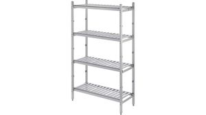 Aluminium Corner Shelving Unit - D 60cm - 3 Shelves - 238cm - 815323 - 1