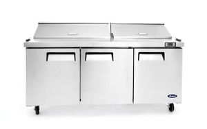Atosa MSF8304GR 3 Door Heavy Duty Ambient Preparation Counter, 598 Litres - MSF8304GR - 1