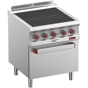 Diamond E7/4SPFV7-N 4 Squared Hobs Freestanding Electric Range Cooker on Electric Convection Oven, 12.6kW - E7-4SPFV7-N - 1