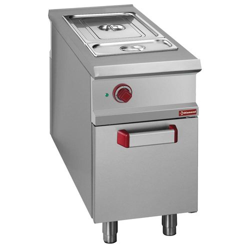 Diamond E1/BMA1 Freestanding Electric Bain Marie on Neutral Closed Cupboard, 4 x 1/3 GN - E1-BMA1 - 1