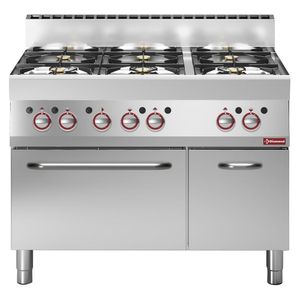 Diamond G65/6BFA11-N 6 Stove Freestanding Gas Range Cooker on Neutral Closed Cupboard - G65-6BFA11-N - 1