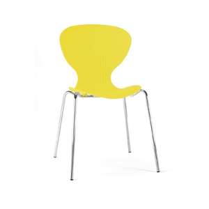 Bolero Yellow Stacking Plastic Side Chairs - Case of 4 - GP508 - 1