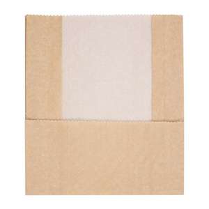 Fiesta Green Biodegradable Kraft Hot and Crispy Hot Food Bags 228 x 203mm 9" x 8" Compostable Recyclable - Pack of 500 - FC879 - 1