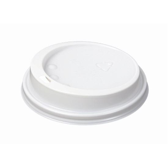 Biopak 8oz Hot Cup Lid - White (1000 per box) - 123101 - 1