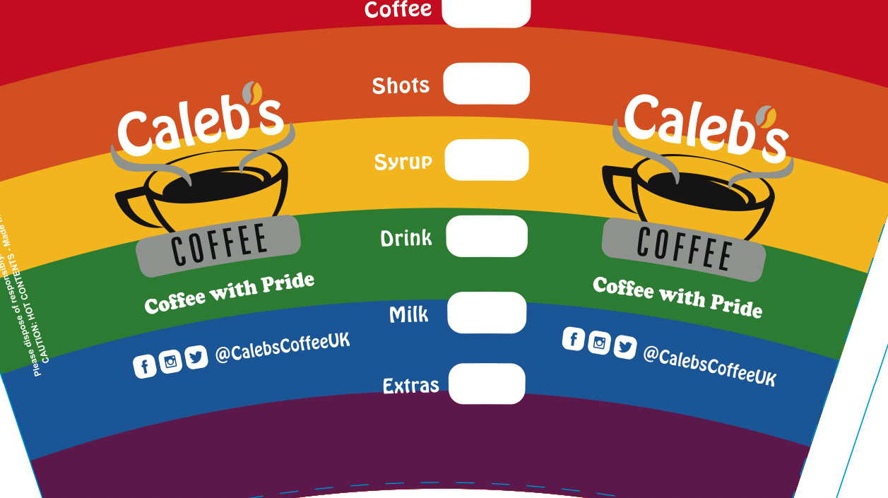 1,000 16oz DW Cups - Calebs Pride PE Coffee cups - 1