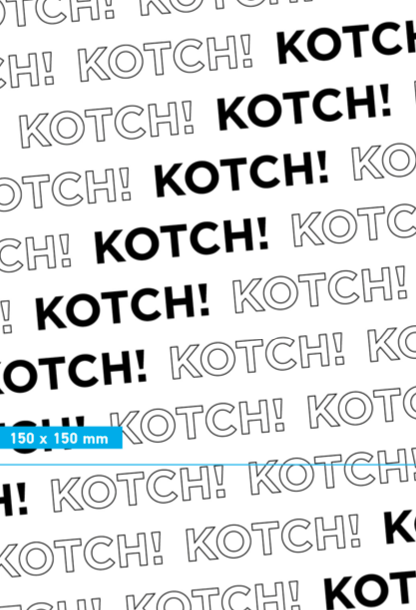 1,000 x Kotch Custom Printed Greaseproof Paper Sheets - 1