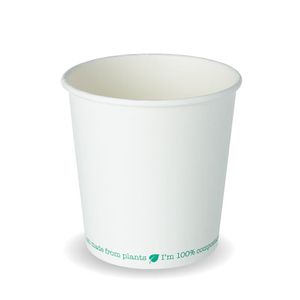 24oz White PLA-Lined Squat Soup Containers (Case of 500) - 1535 - 1