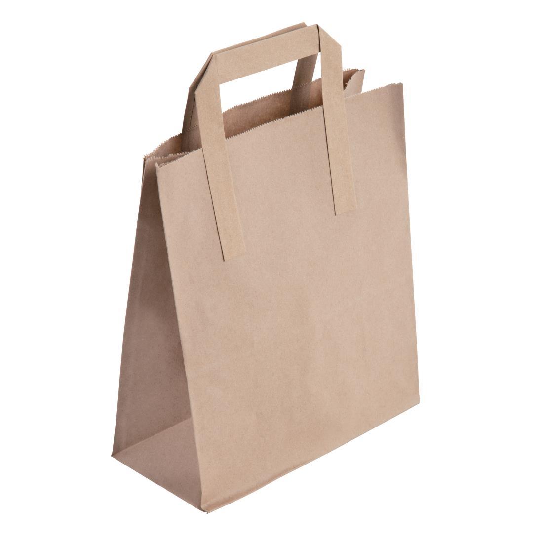 Fiesta Compostable Recycled Brown Paper Carrier Bags Medium (Pack of 250) - CF591  - 2