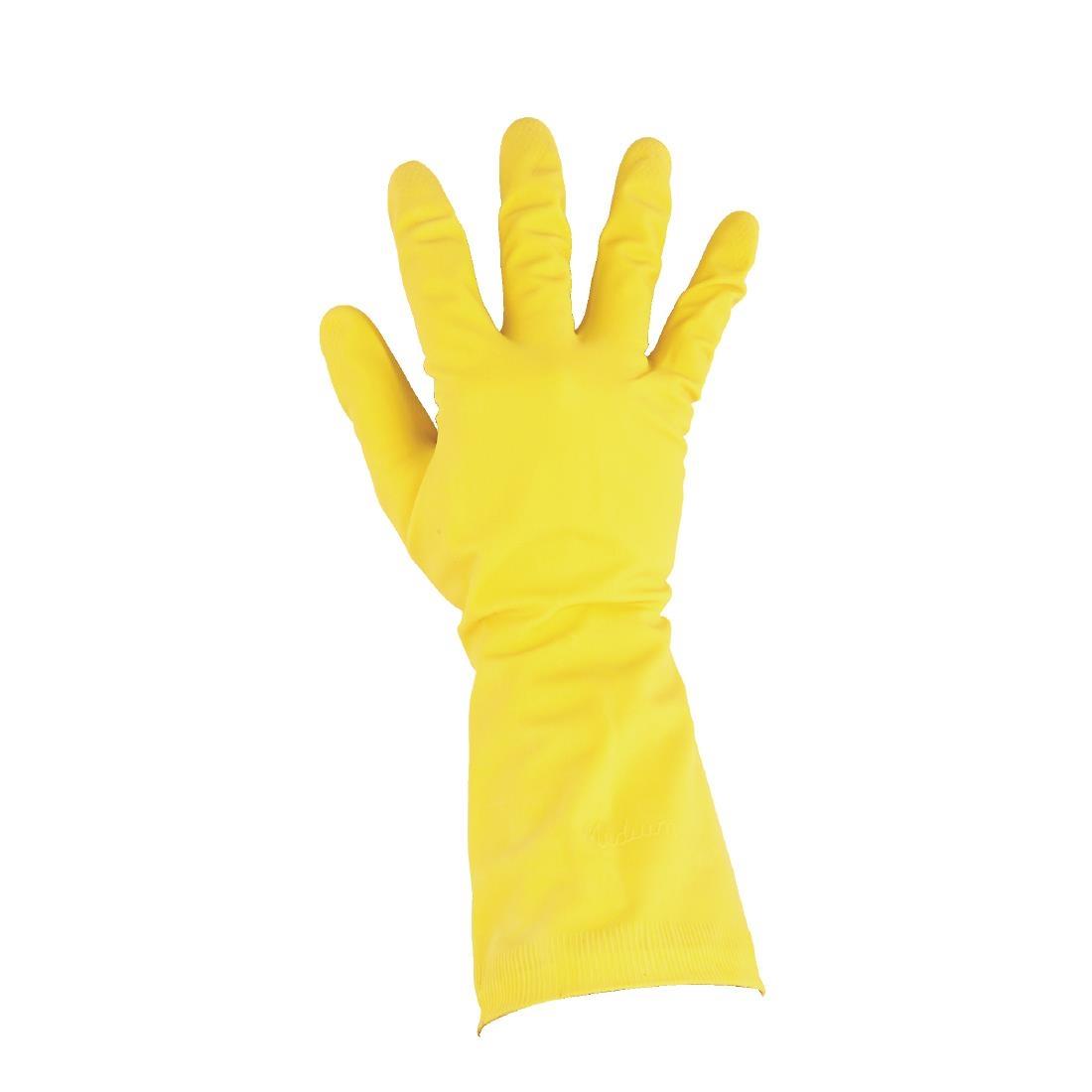 Jantex Latex Household Gloves Yellow Large - CD793-L  - 2