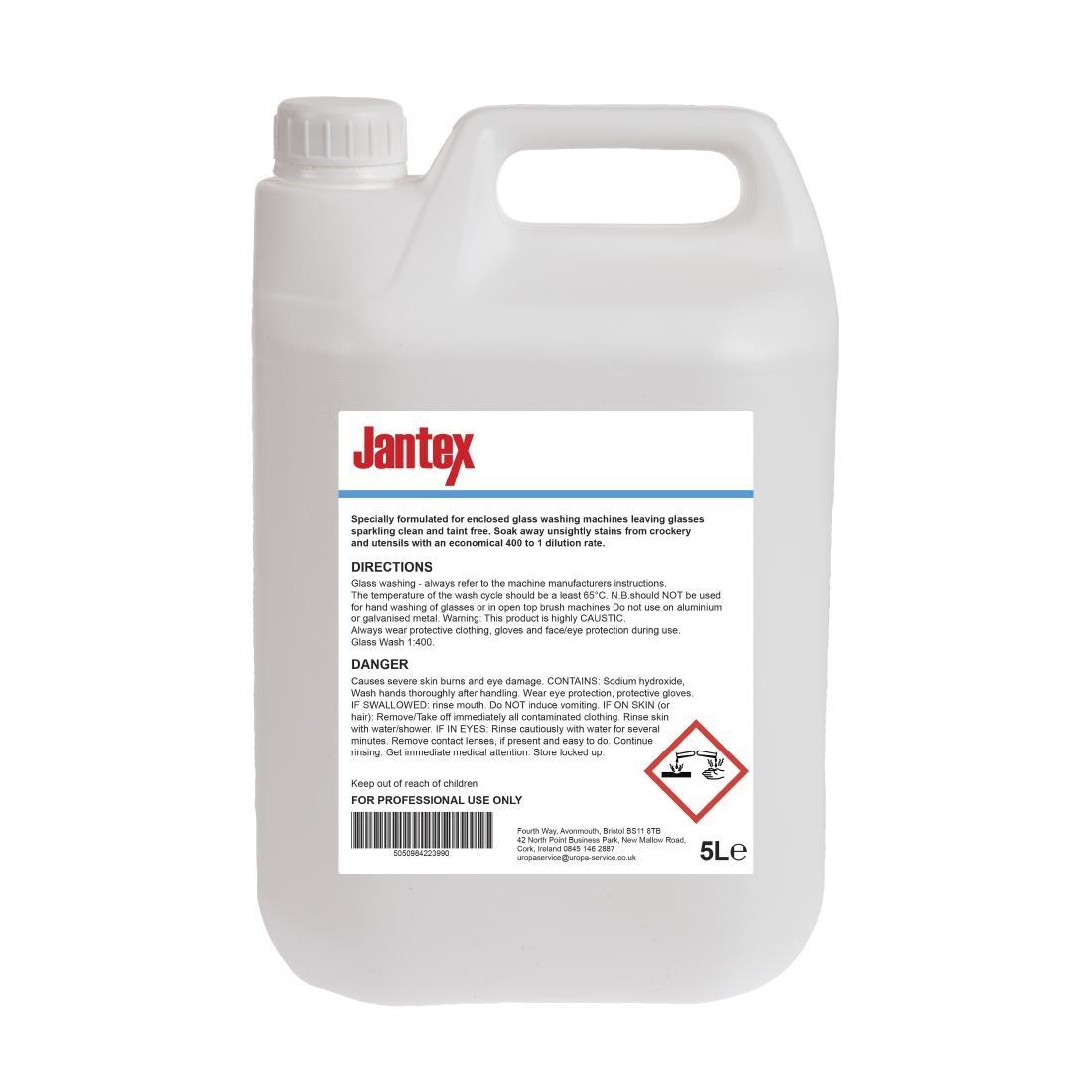 Jantex Glasswasher Detergent Concentrate 5Ltr - CF978  - 2
