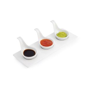 Olympia Miniature Spoon Shape Dipping Bowls 57x 57mm (Pack of 12) - DK801  - 5