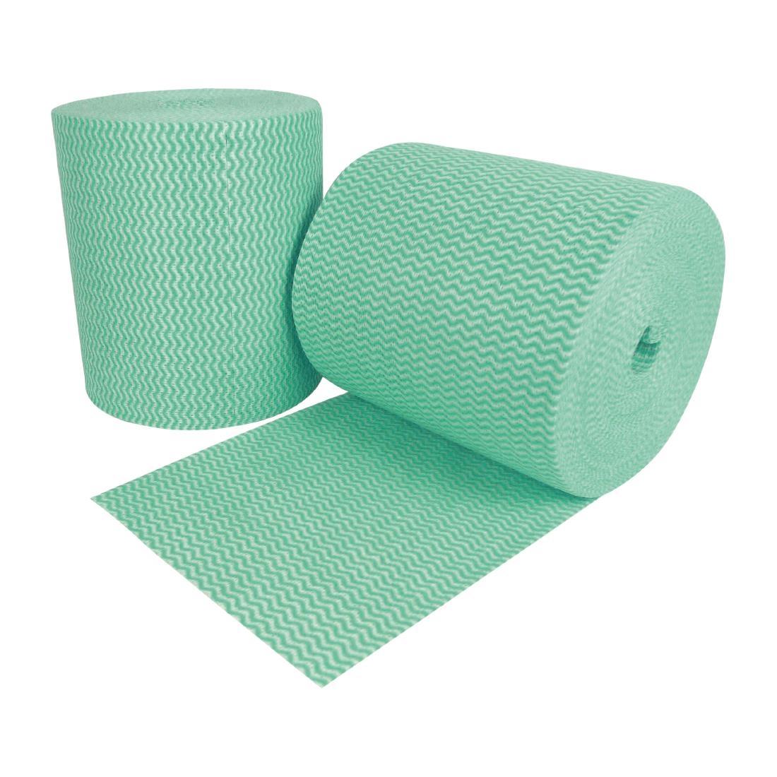 EcoTech Envirowipe Antibacterial Compostable Cleaning Cloths Green (Roll of 2 x 250) - FA215  - 1