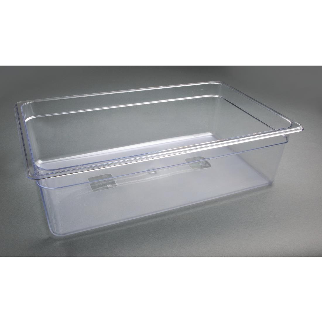 Vogue Polycarbonate 1/1 Gastronorm Container 150mm Clear - U226  - 6
