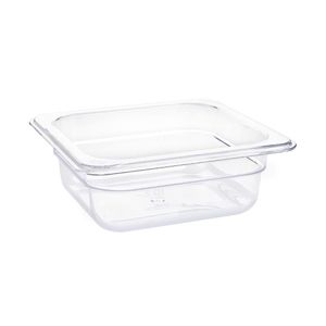 Vogue Polycarbonate 1/6 Gastronorm Container 65mm Clear - U239  - 1