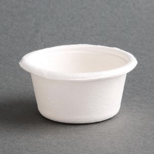 Fiesta Compostable Bagasse Condiment Pots 59ml (Pack of 1000) - FC517  - 1