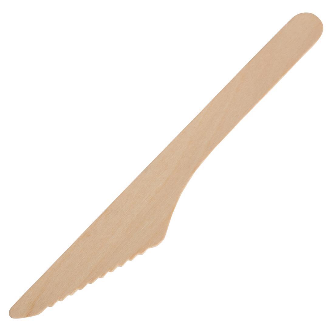 Fiesta Compostable Disposable Wooden Knives (Pack of 100) - CD902  - 1