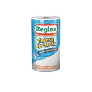 Regina Thirst Pockets Kitchen Roll White 2-Ply 22.9m (Pack of 6) - CT325  - 1
