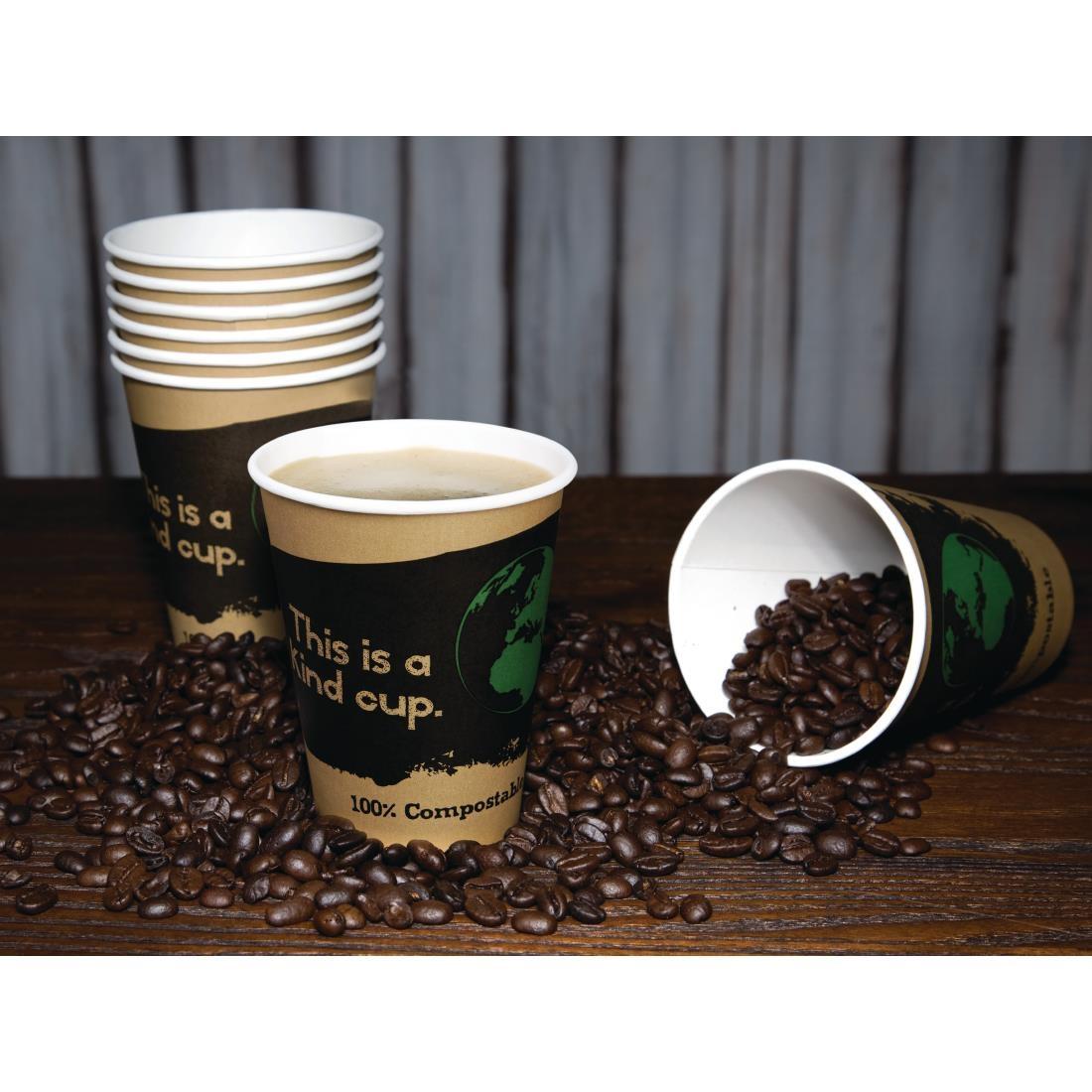 Fiesta Compostable Coffee Cups Single Wall 236ml / 8oz (Pack of 1000) - DS056  - 6
