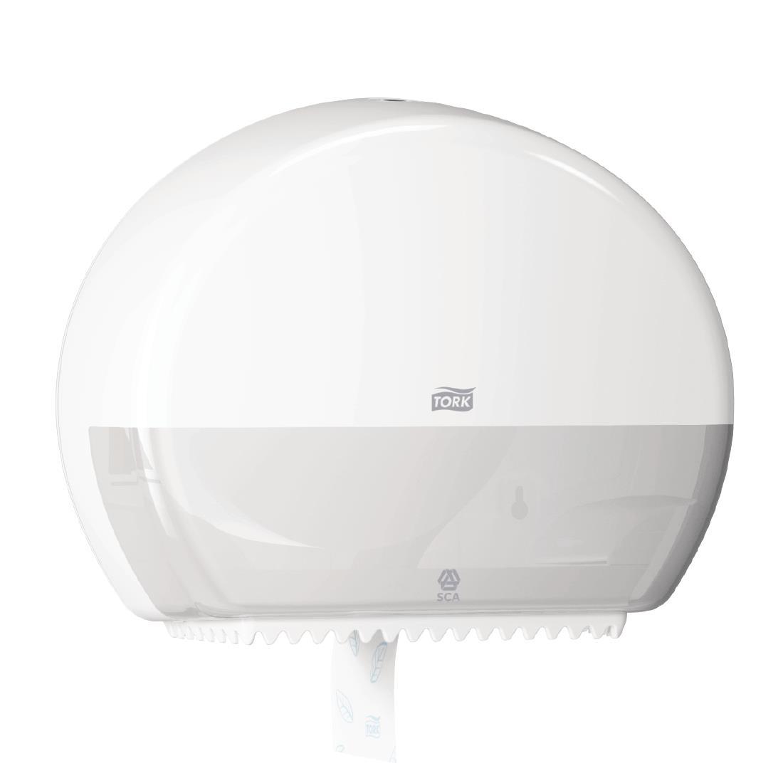 Tork Mini Jumbo Toilet Roll Dispenser White - DB463  - 5