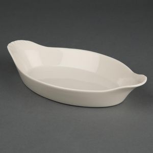 Olympia Ivory Oval Eared Dishes 205x 115mm (Pack of 6) - U837  - 1