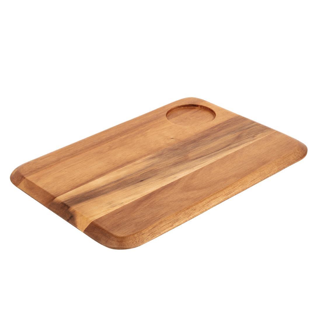 Rounded Acacia Wooden Serving Board - DP156  - 1