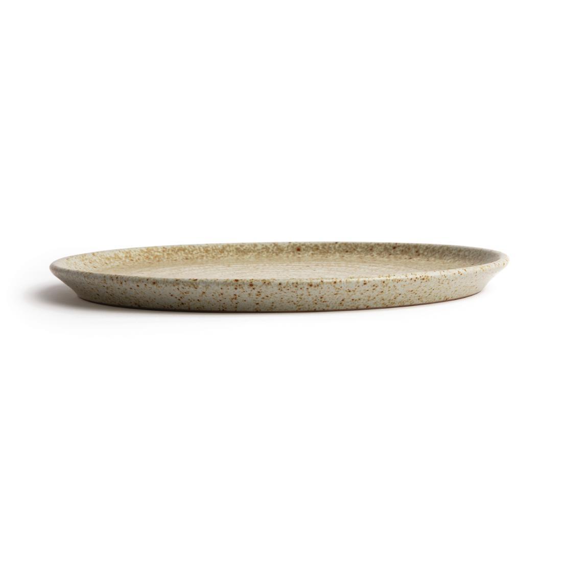 Olympia Canvas Small Rim Round Plate Wheat 265mm (Pack of 6) - FA338  - 3