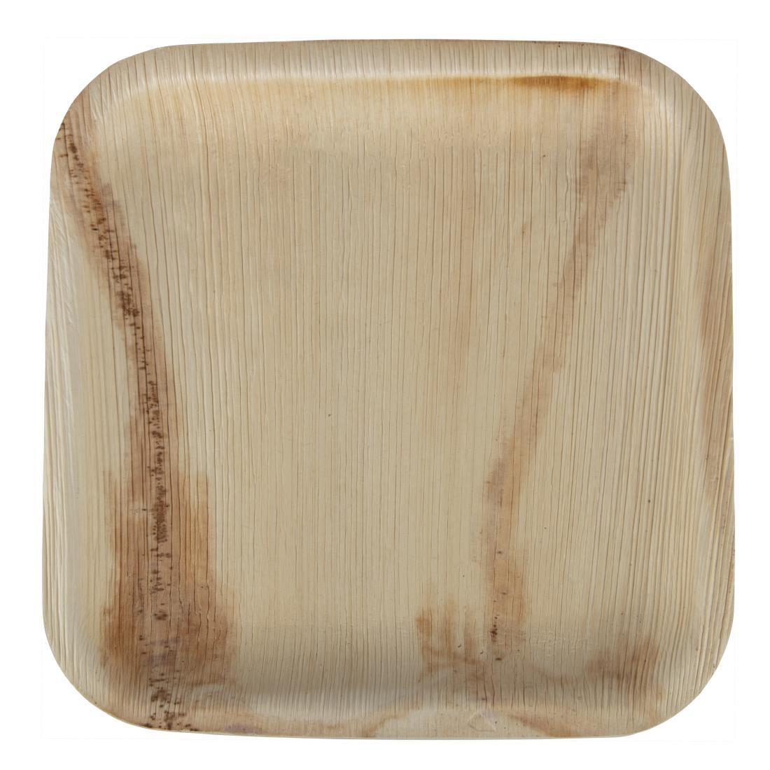 Fiesta Compostable Palm Leaf Plates Square 200mm (Pack of 100) - DK376  - 1