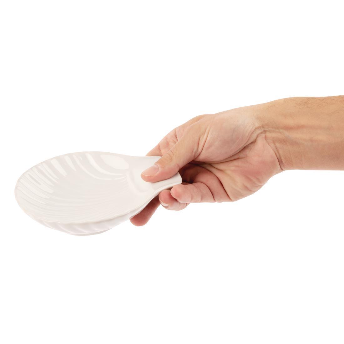 Olympia Scallop Shell Dishes 130mm (Pack of 6) - W420  - 5