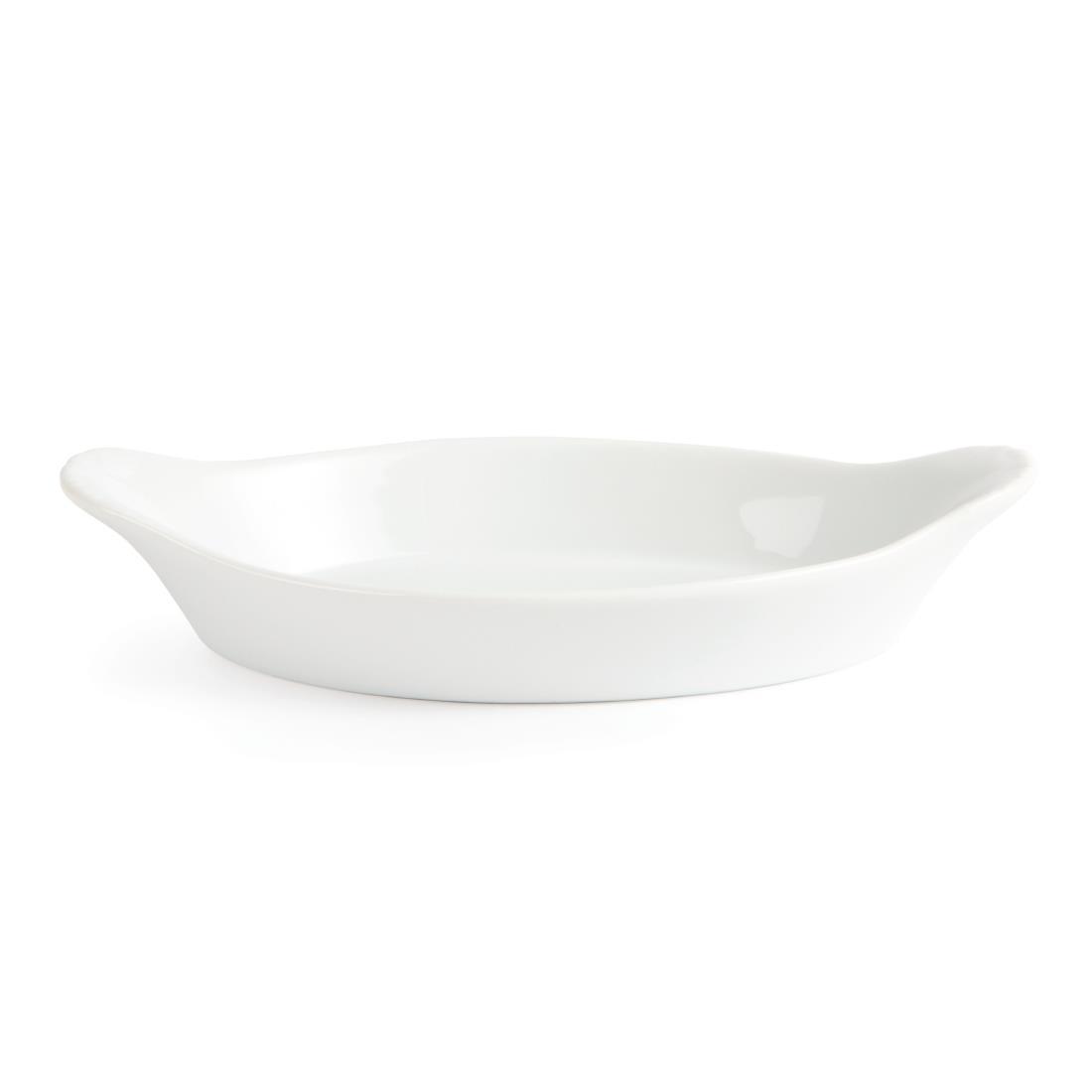 Olympia Whiteware Oval Eared Dishes 204mm (Pack of 6) - W441  - 3