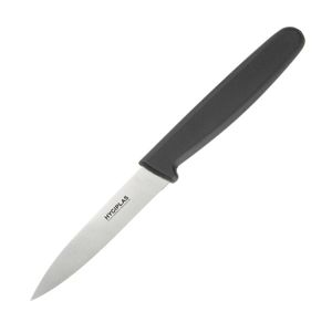 Hygiplas Straight Blade Paring Knife Black 7.5cm - C268  - 1