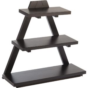 APS Triangle Wooden Buffet Stand Black - GK818  - 1