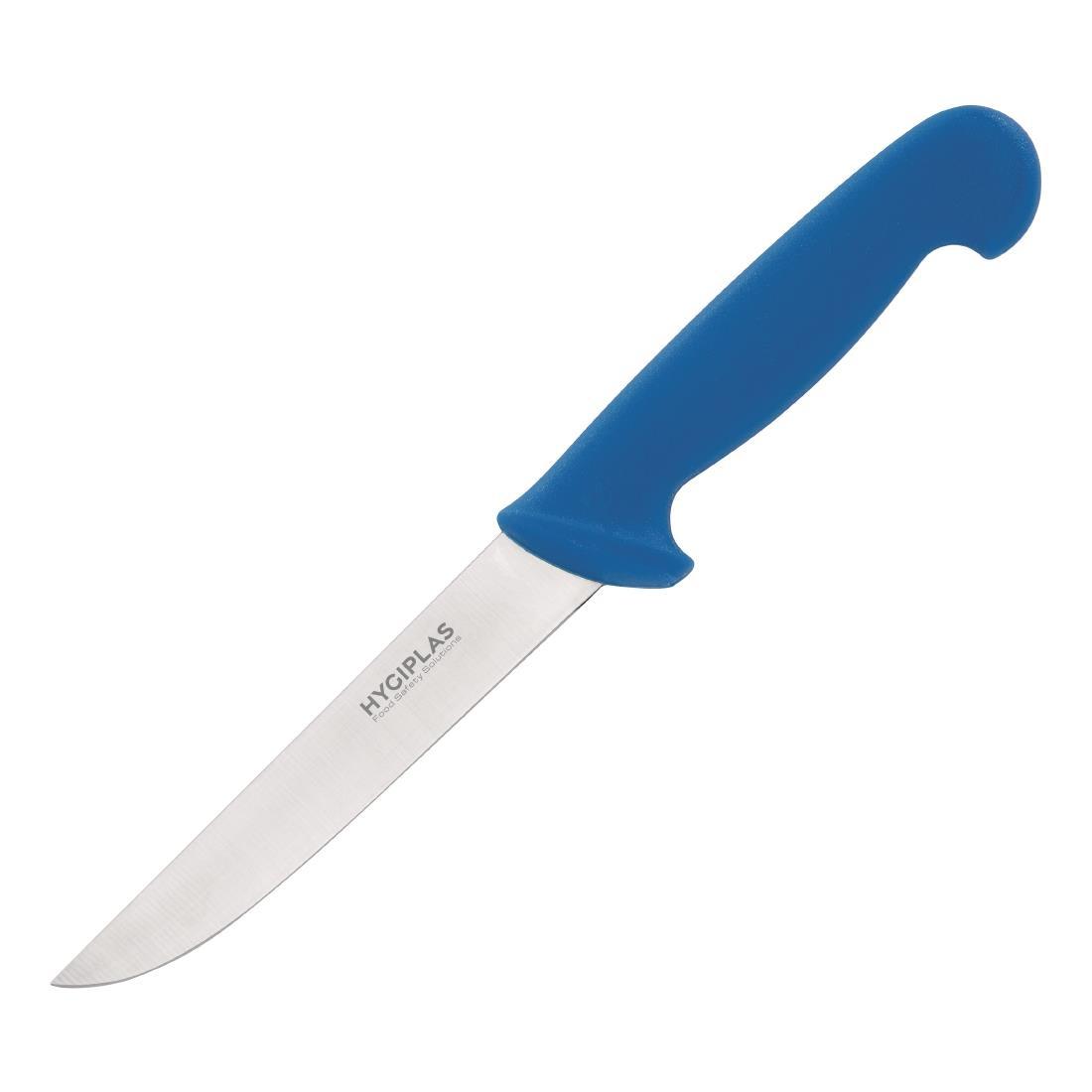 Hygiplas Stiff Blade Boning Knife Blue 15cm - C854  - 1