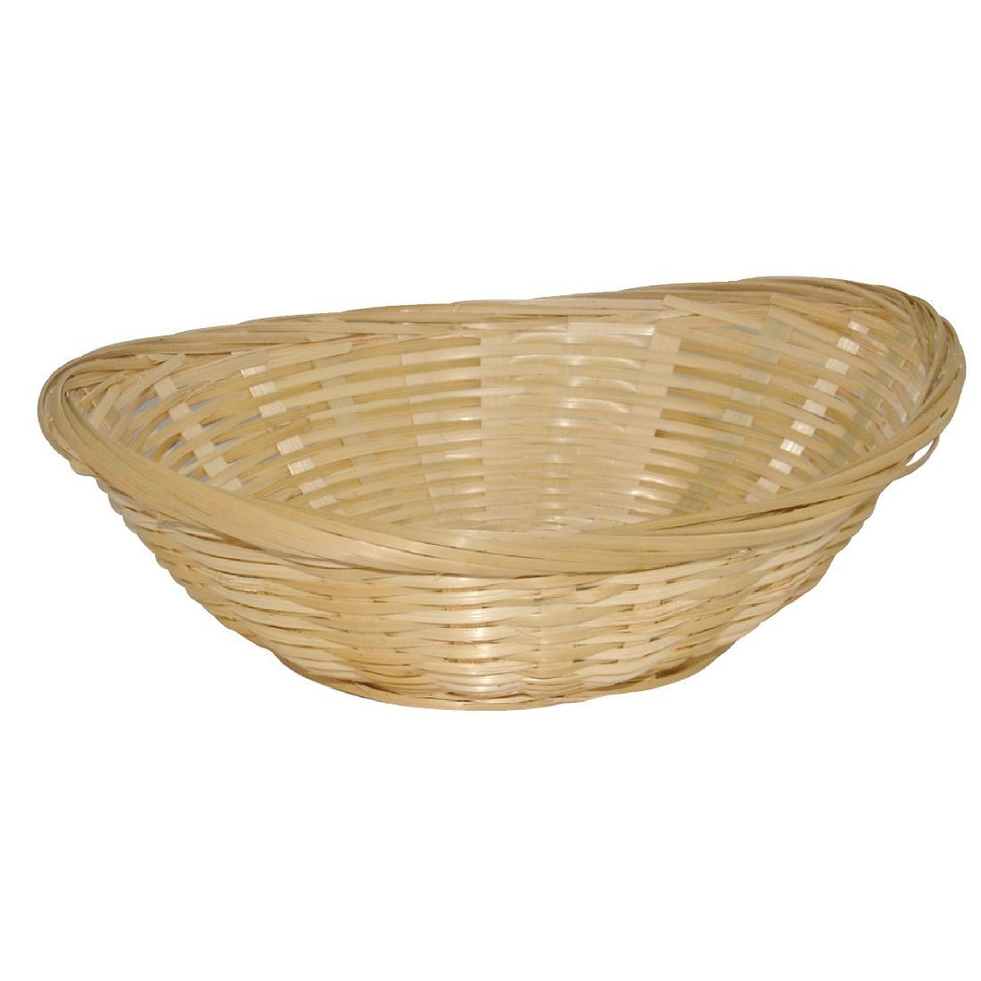 Wicker Oval Bread Basket (Pack of 6) - Y571  - 1