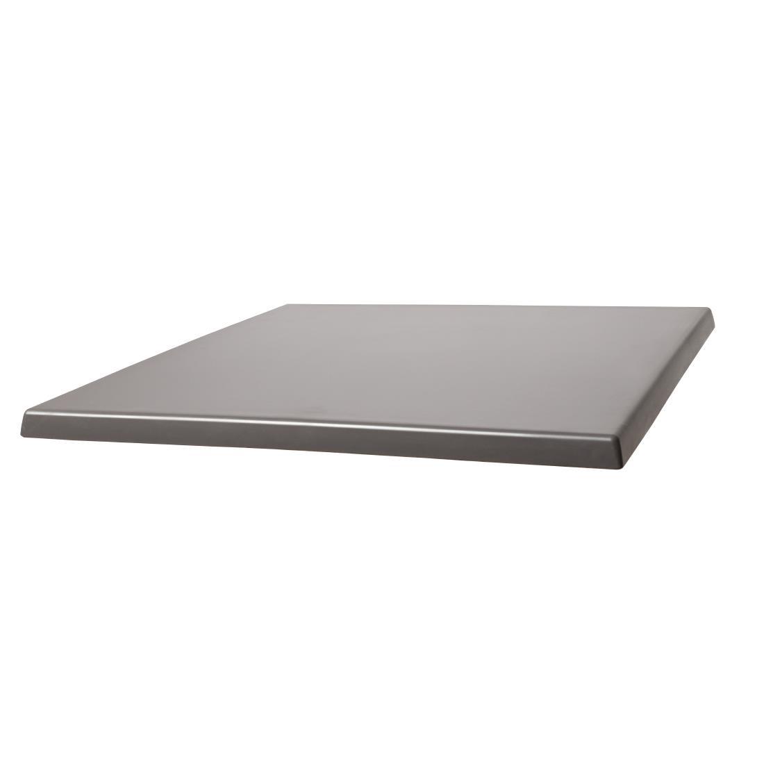 Werzalit Pre-drilled Square Table Top  Dark Grey 700mm - GR636  - 2
