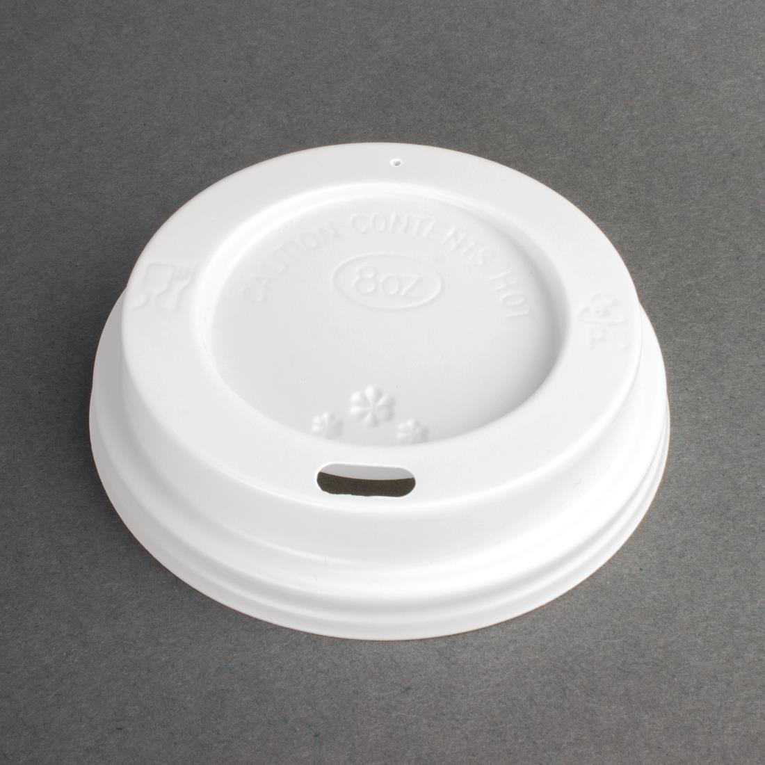 Fiesta Recyclable Coffee Cup Lids White 225ml / 8oz (Pack of 1000) - CE256  - 2