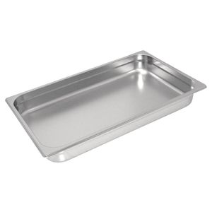 Vogue Heavy Duty Stainless Steel 1/1 Gastronorm Pan 150mm - GC965  - 1