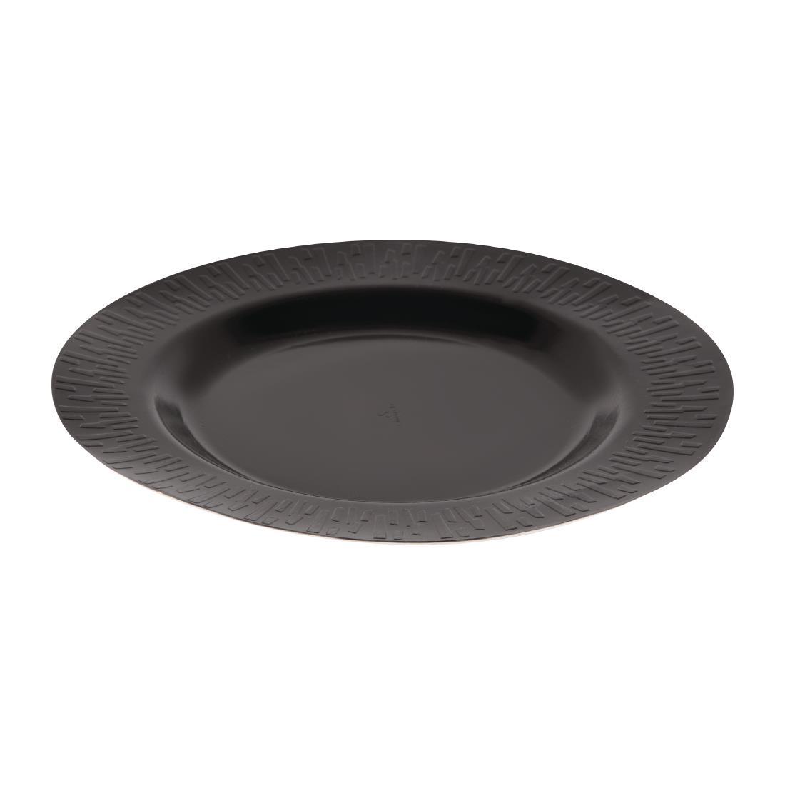 Solia Bagasse Plates Black 270mm (Pack of 50) - FC784  - 1