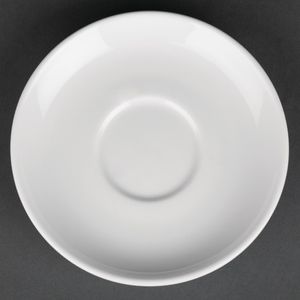 Royal Porcelain Classic White Espresso Cups Saucer 125mm (Pack of 12) - CG034  - 1