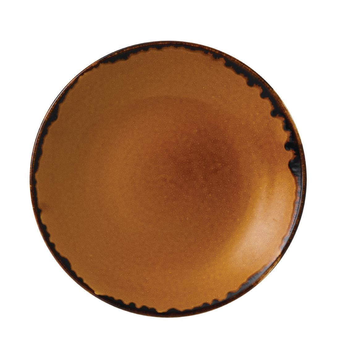 Dudson Harvest Deep Coupe Plates Brown 281mm (Pack of 12) - FC023  - 1